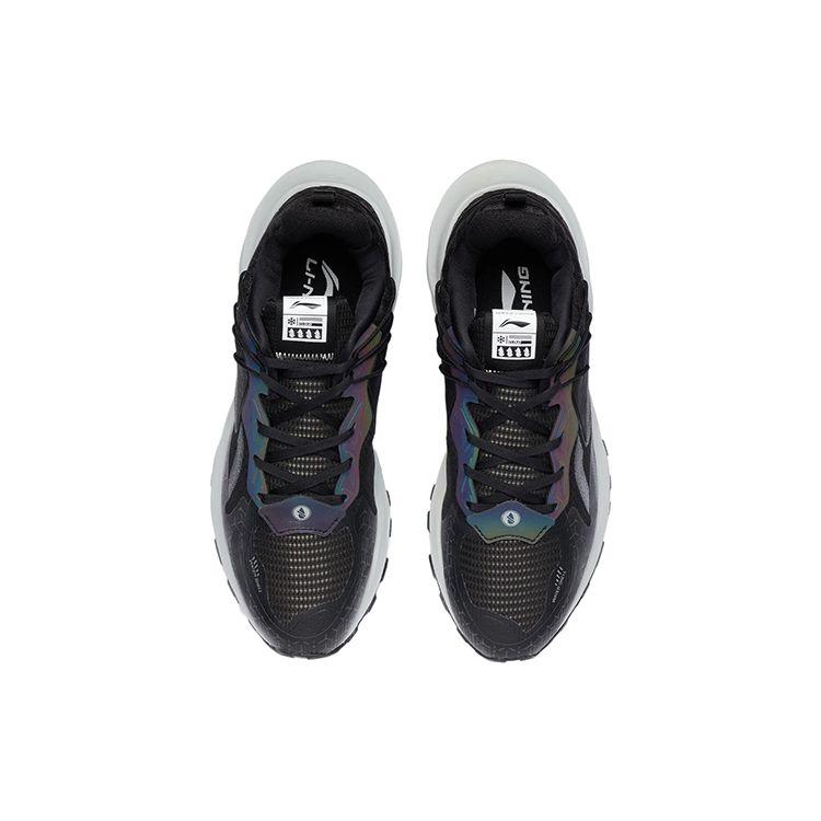 Li Ning Protective Cloud Plus Durable Breathable Low Top Running Shoes Men Running Shoes Black AGLR231-2