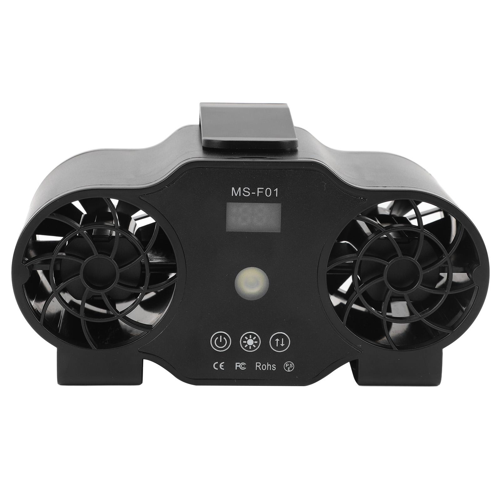 

Waist USB Fan Clockwise Counterclockwise Digital Display Cooling Portable Rechargeable Wearable Body Belt Fan with