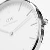 Daniel Wellington European and American watches Watch quartz movement leather strap 36mm white dial women's watch 30m waterproof girls DW00100053