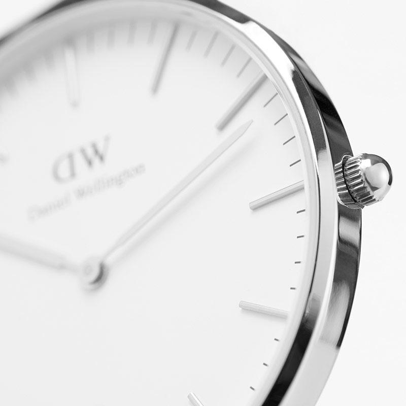 Daniel Wellington European and American watches Watch quartz movement leather strap 36mm white dial women's watch 30m waterproof girls DW00100053