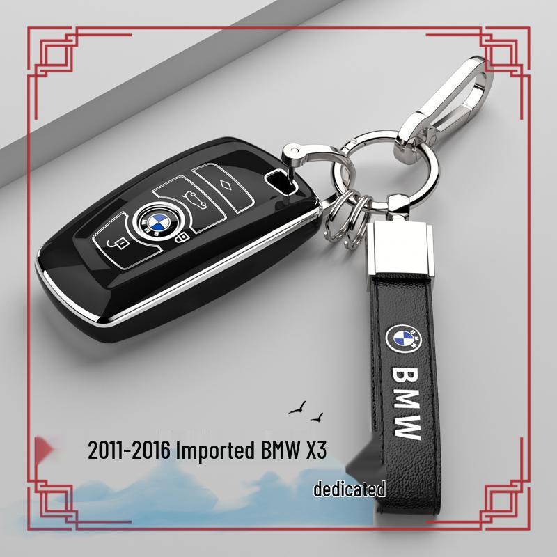 BMW X3 Key Case (2011-2016 Models) - Luxury Shell with Buckle, Simple Design for Men