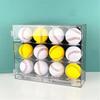 Baseball Holder Acrylic Wall Mounted Display Rack for 12 Golf/Table Tennis Balls Transparent Collectibles Cabinet X3UC