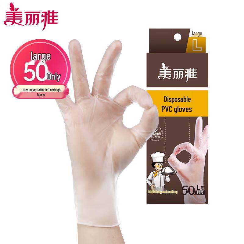 

Meiliya Disposable Transparent PVC Gloves