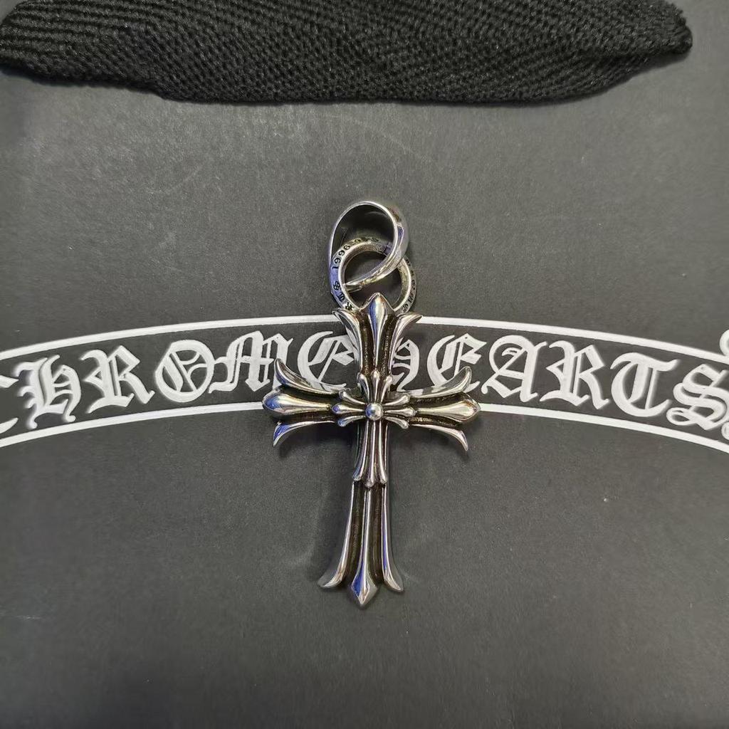 CH Kroko Pendant Collection: Trendy Thai Silver S925 Accessories for Men & Women - Retro Cross, Sword, Hexagram, Bullet Designs