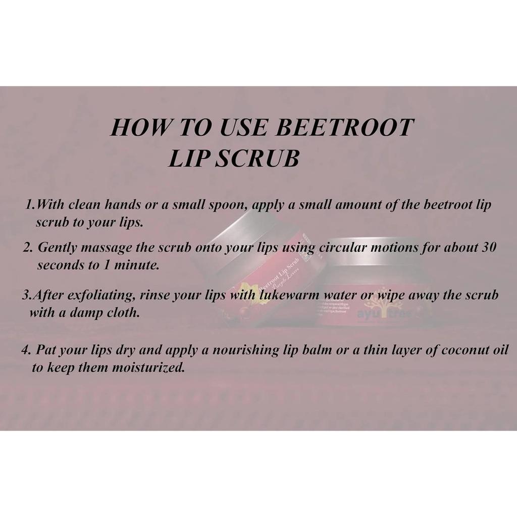Ayutree Beetroot Lip Scrub For Dark Lips 50gm