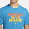 Nike T Shirts Men's Blue Crew Neck Moderate Straight Fit DN2985-446