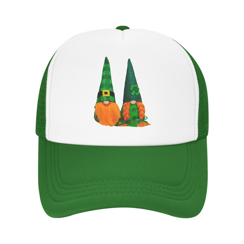 Happy Saint Patricks Day  Outfits Mesh Trucker Hat Summer Breathable  Meshback Sun Caps Trendy Adjustbale