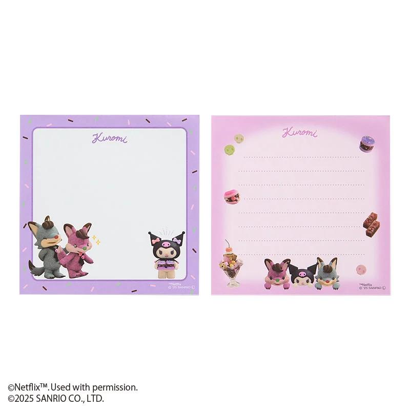 Sanrio Netflix MY MELODY & KUROMI KUROMI Square Memo Japan NEW
