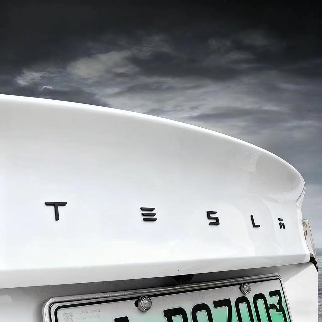 ABS Car trunk sticker Accessories For Tesla SpaceX Model 3 Highland 2023 Model S Model X Model Y Model Y-Eur Roadster Bonina Coi