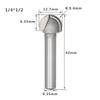 Heavy Duty Milling Cutter for Woodwork 2 Flute Round Bottom 1/4 1/2 Shank