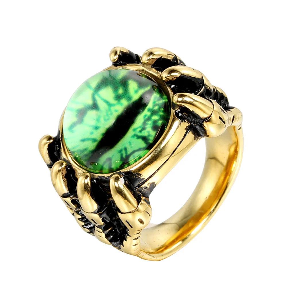 

Titanium Steel Eye Ring Dragon Claw Eye Ring Personality Punk Stainless Steel Open Eagle Claw Rings 7