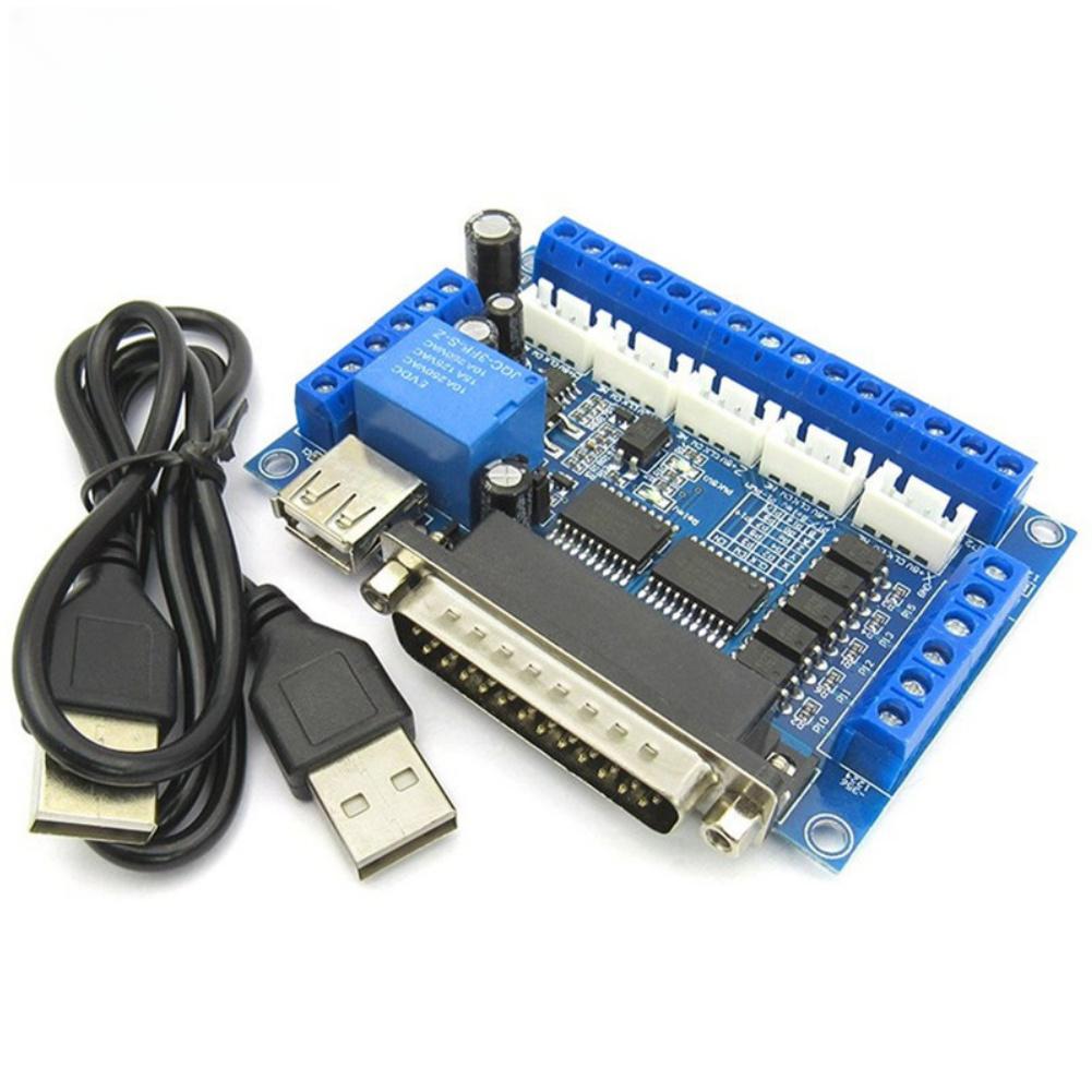 1pc Engraving Machine CNC 5 Direction Stepper Motor Driver Interface Board With Data Cable For Industrial Use