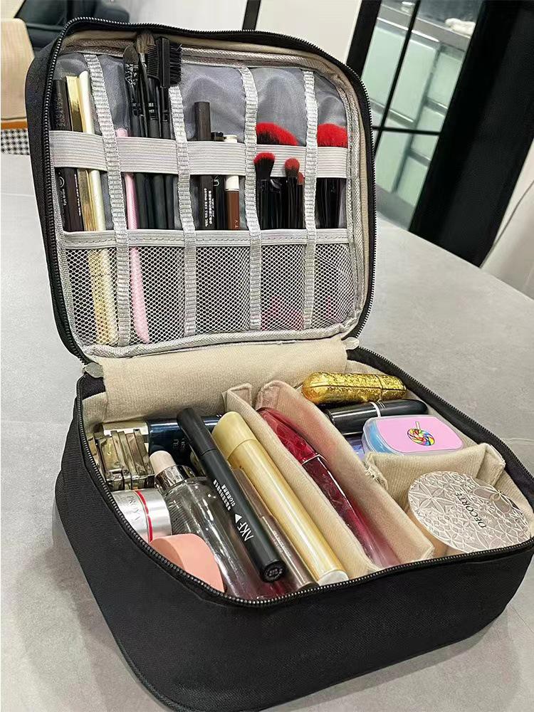 Waterproof Multi-layer Digital Travel Storage Bag for Cables, Earphones, and Makeup - Unisex & Fashionable