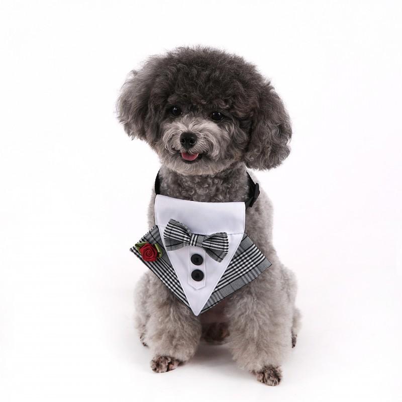 British Style Wedding Dog Bandana Christmas New Pet Scarf Bib Dogs Cats