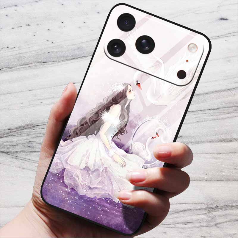 Cute Case For iPhone 17 Pro Plus Capa 17 Pro Max Bumper Luxury Tempered Glass Hard Back Cover iPhone17 Air Funda Animal Patterns