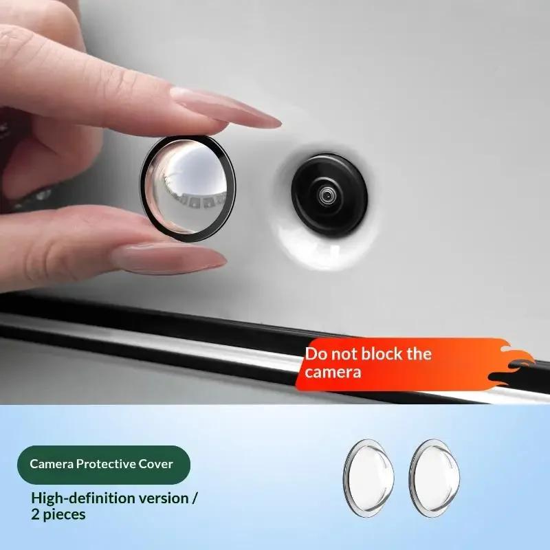 Car Rear View Backup Camera Cover, Universal 2PCS Lens Protector, 360° Full Protection, Waterproof Wear Resistant Guard