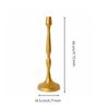 Aluminum Candlestick with Gold Electroplated Finish Stable for Entryway, Mantel