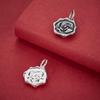 Sterling Silver Rose Flower Pendant & Charm for DIY Bracelets/Necklaces
