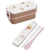 Skater Bento Box 600ml Antibacterial 2 Tiers for Women Korilakkuma & Kogma Made in Japan YZW3AG-A