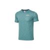 Running Series Solid Color Quick-Dry Training Crew Neck Short Sleeve T-Shirt Men Tops Gray Aqua-Blue ATSR049-5