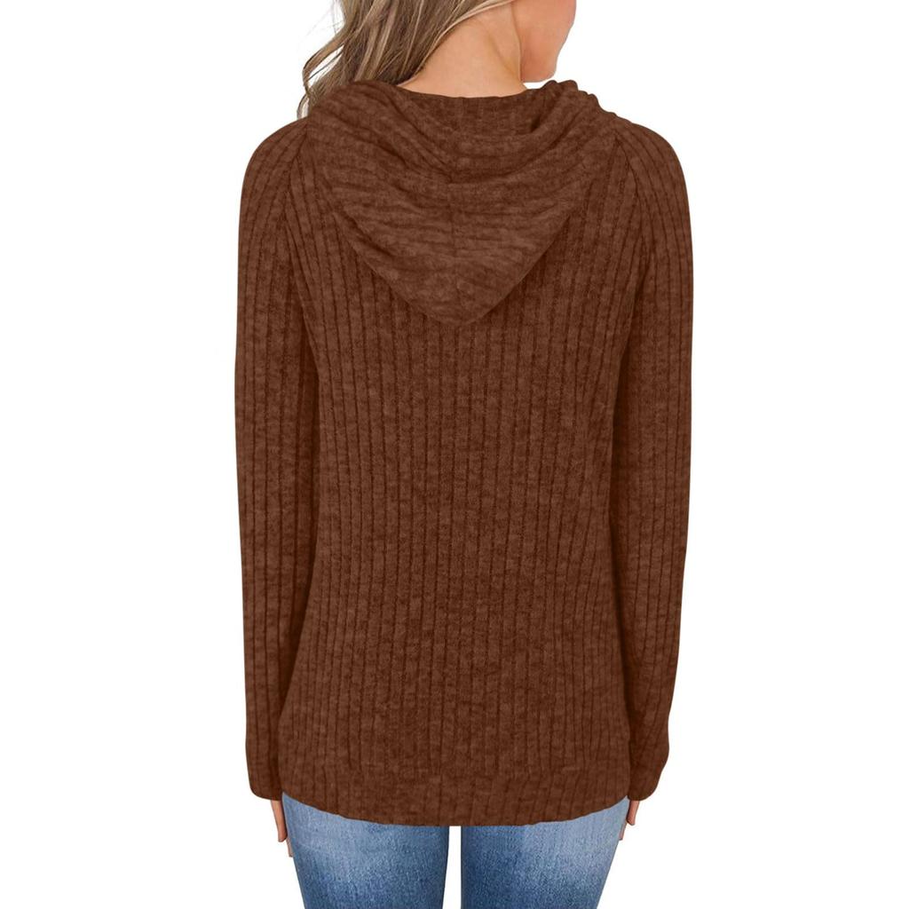 Women's Fashion Oversized Hooded Sweatshirt With Long Sleeves In Solid Colour