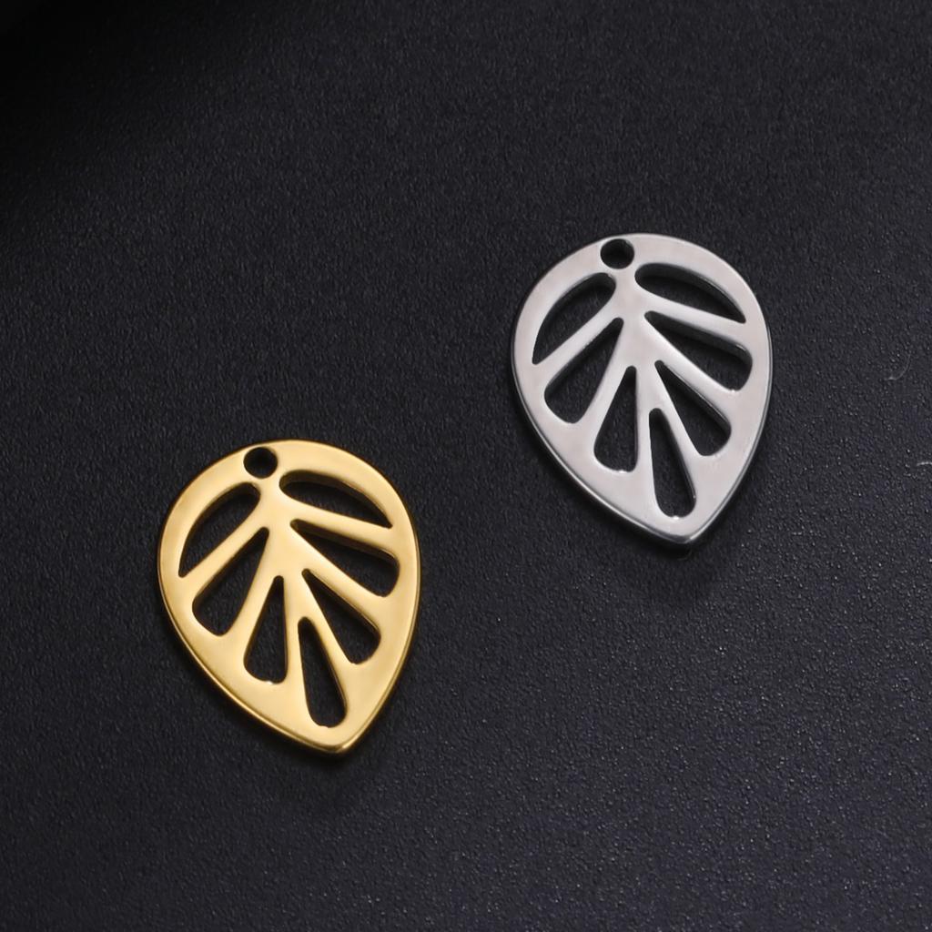 Teamer 5pcs/lot Stainless Steel Charms for Jewelry Making Bear Leaves Stars Pendant Mini Charm Bracelet DIY Accessories Hot Sale