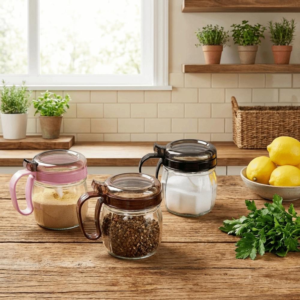 Sealing Glass Seasoning Jars Moisture-Proof Condiment Jar Kitchen Storage Bottle  Home Cooking
