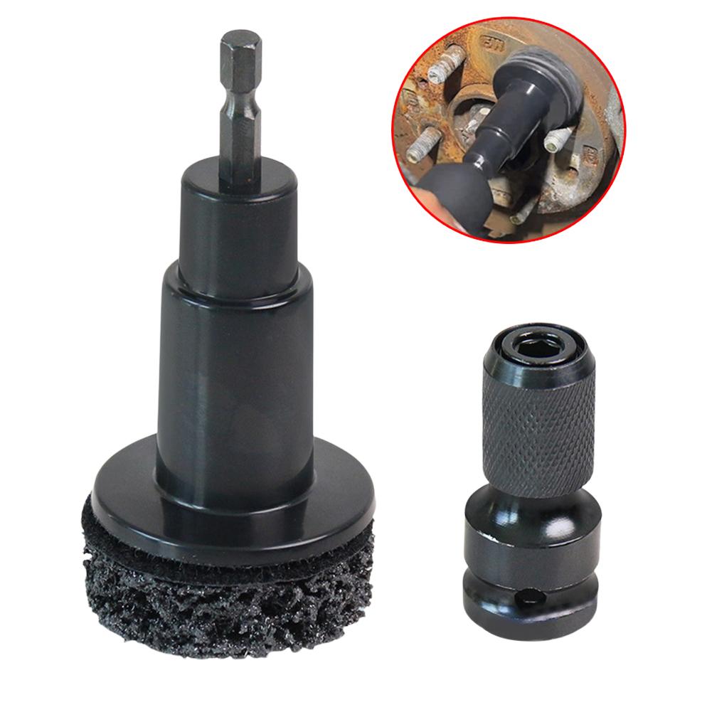 Wheel Hub Rust Removal Tool Set with Multiple Grinding Heads for Maintenance