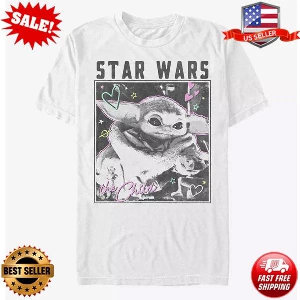 

NEW Star Wars The Mandalorian The Child Doodle Photo T-Shirt S-5XL M