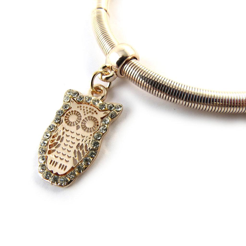 Les Trésors De Lily [N7035] - Rose Gold 'Chouette' Designer Bracelet