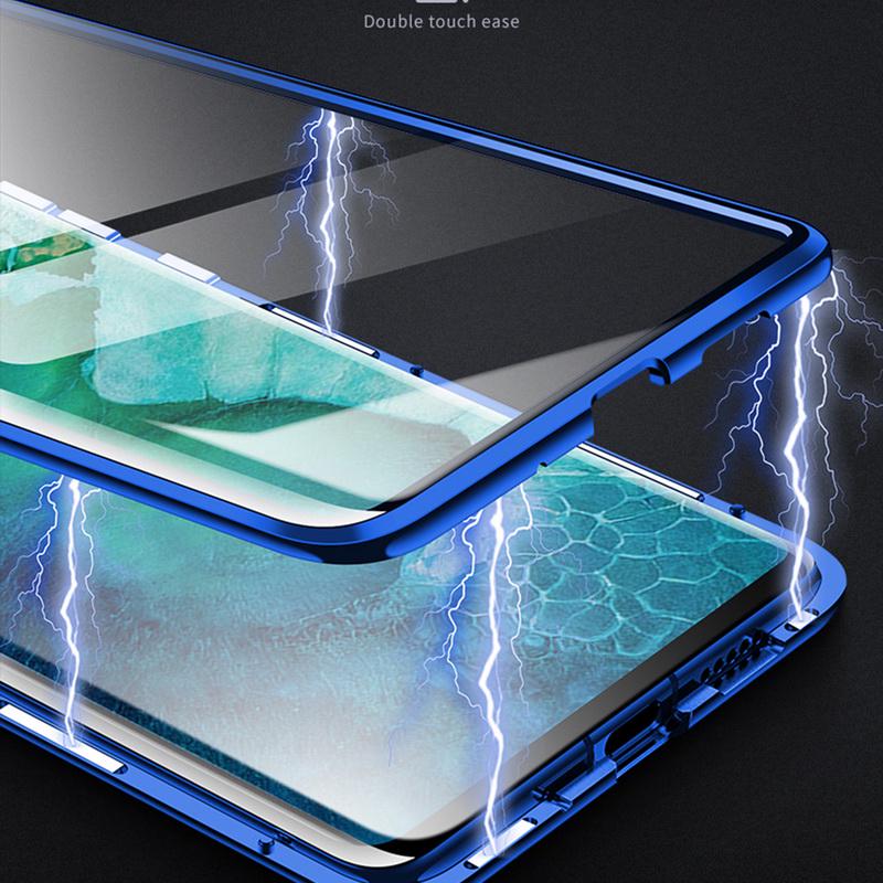 Buy Double Sided Magnetic Adsorption Tempered Glass Protective Frame 