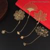 1 Pc Chinese Style Stationery Retro Metal Bookmarks Hollow Ginkgo Biloba Maple Leaf Lotus Vein Book Marks Gifts