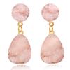 Retro cluster crystal stud earrings, candy-colored water drop earrings for women