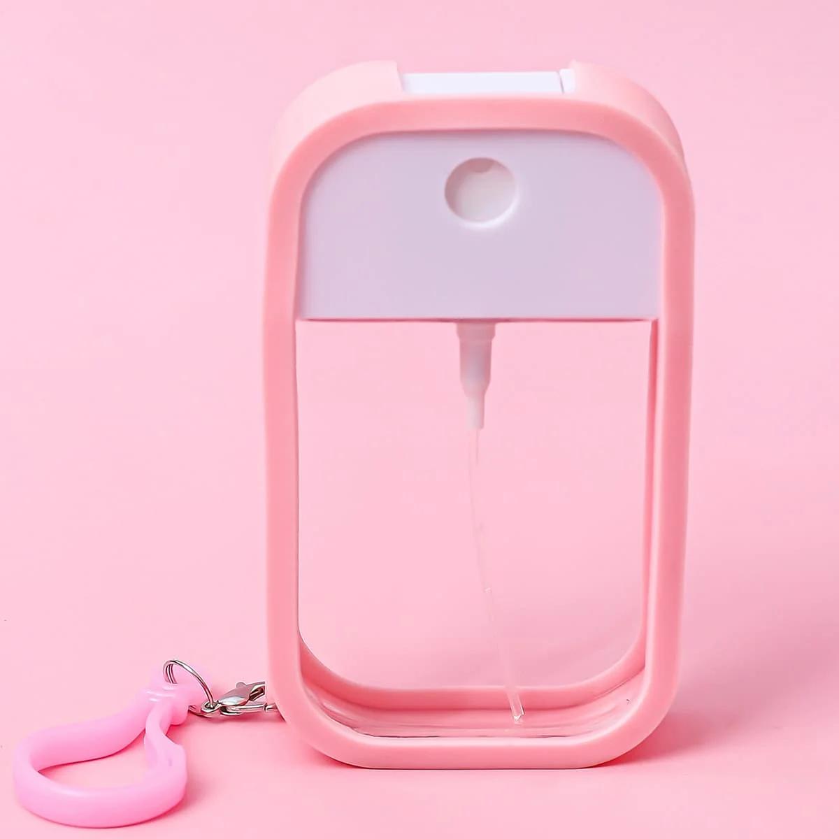 50ml Empty Perfume Credit Card Sprayer Bottle Mist Empty Hand Sanitizer Bottle with Silicone Holder Sleeve Perfume Bott Key Ring