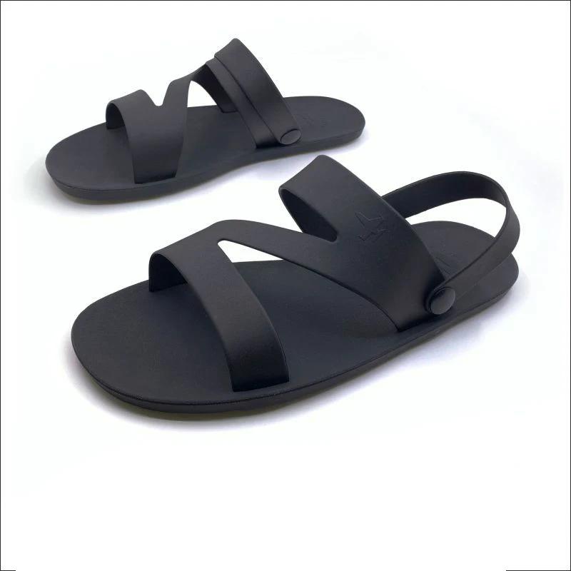 

Мужские сандалии Мягкие шины резиновые мужские шлепанцы Летняя мода дышащая повседневная обувь Мужские пляжные сандалии sandalias hombre 44 чёрный