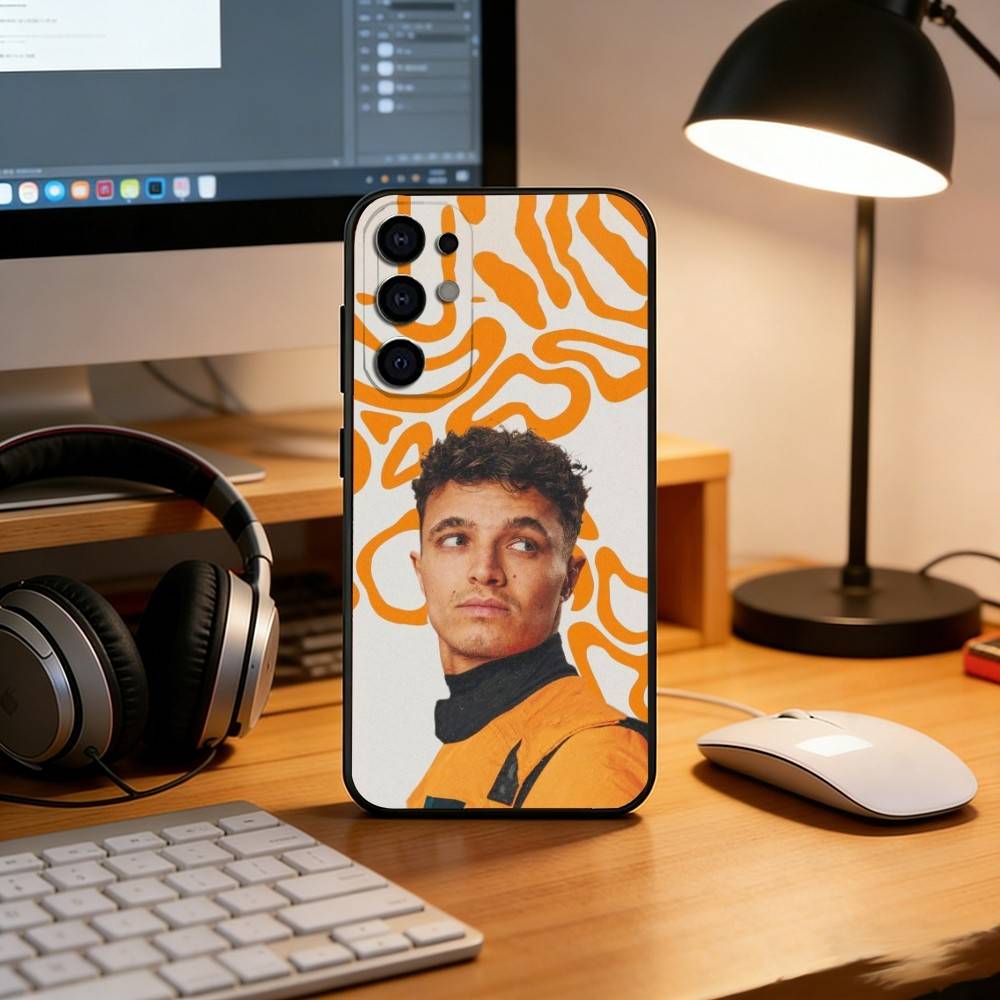 L-Lando Norris Phone Case For Samsung S25,S24,S21,S22,S23,S30,Ultra,S20,Plus,Fe,Lite,Note,10,Black Cover
