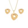 Titanium Steel Zircon Necklace Women'S High Sense Personality Versatile Micro-Inlaid Triangular Couple Pendant Jewelry