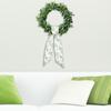 Whaline 2Pcs Green Flower Wreath Sash for Front Door Chinoiserie Floral Garland Ribbon for Holiday Party Home Decor Indoor Outdoor