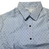 Camicia da Uomo Formale Monopetto Revers Stampa a Pois Camicia Estiva da Lavoro