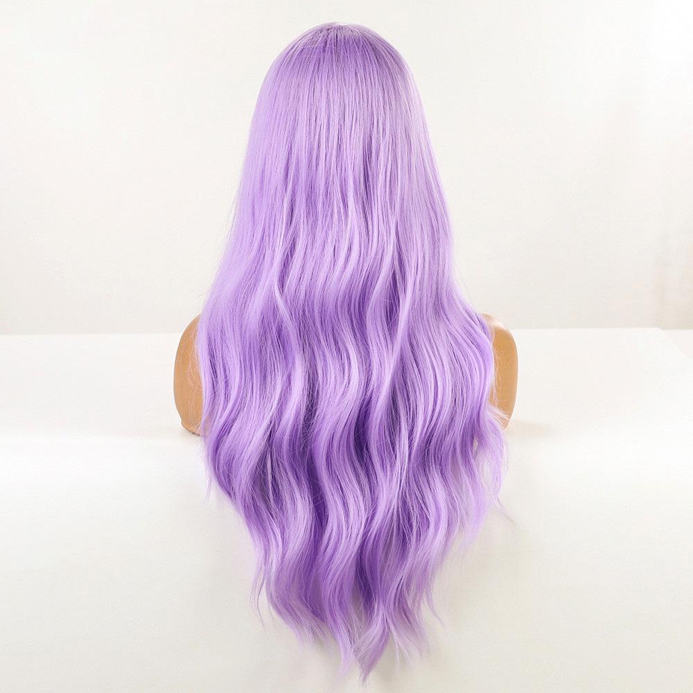 Colorful Cosplay Wig Set for Christmas & Halloween - Anime Style with Air Bangs & Big Waves
