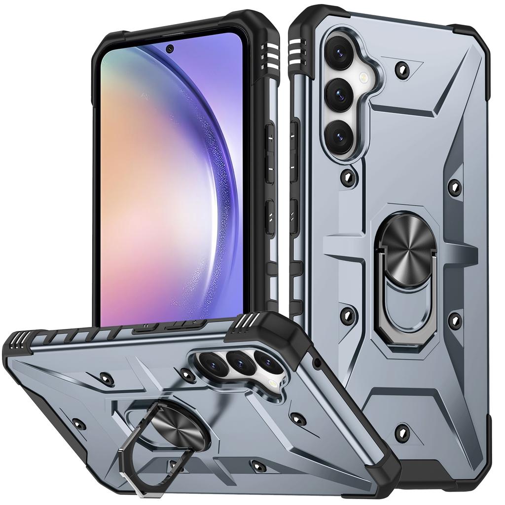 For Samsung Galaxy A54 5G PC+TPU Drop Protective Cover Ring Kickstand Mobile Phone Case