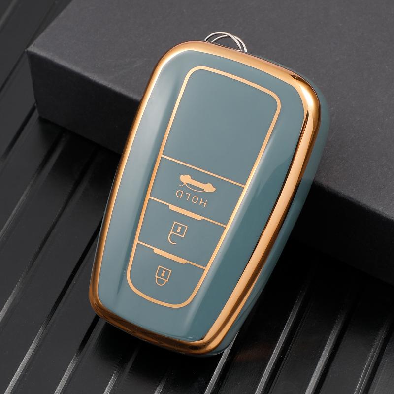 TPU 2 3 Buttons Car Key Fob Cover Case Holder Shell for Toyota Rav4 2021 Hybryd Camry 70 2020 Prado Corolla Sedan 2019 Keychains