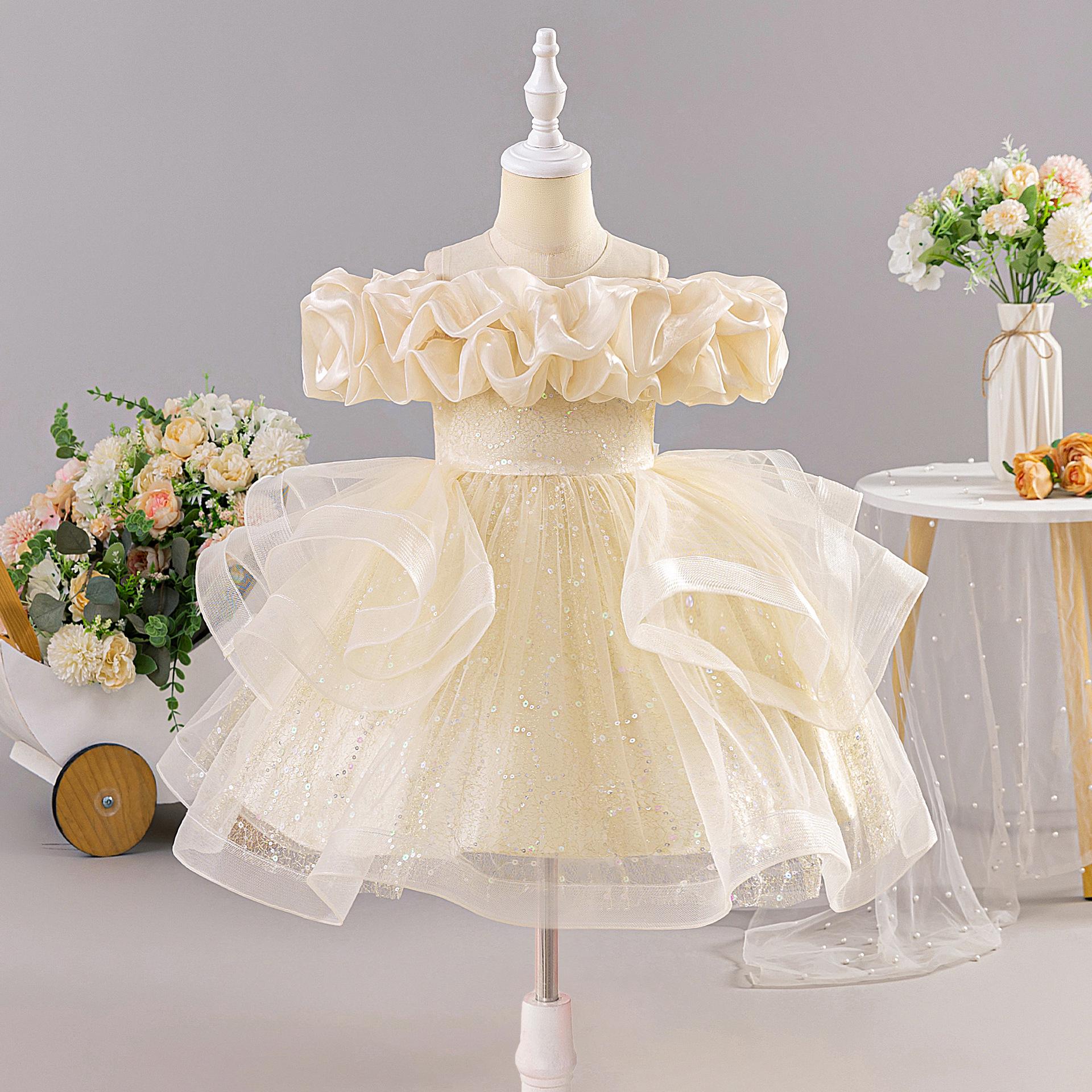 

Новое формальное платье принцессы для девочек - Пышная юбка из тюля, вечернее платье 110cm/4Y