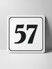 Metal Sign Black House Number On White Background Outdoor Wall Art Decor