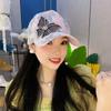 Summer Lace Bow Baseball Cap for Women Mesh Breathable Sun Protection and Sunshade Duck Tongue Hat