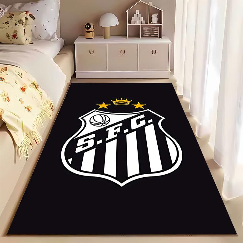 Black and White S.F.C. Shield Design suitable as a non-slip mat for the living room or bedroom sofa