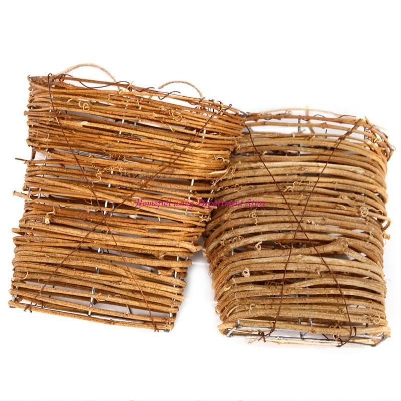 Flower Arrangement Small Flower Basket Rattan Basket Pendant Interior Decoration Handmade Flower Basket Pendant