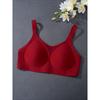 Women Large Bust Minimizer Seamless Breathable Mesh Hollow Out Push Up Gathering Bra