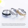 Men's Cool Rotatable Chain Ring, Casual Stainless Steel Finger Ring