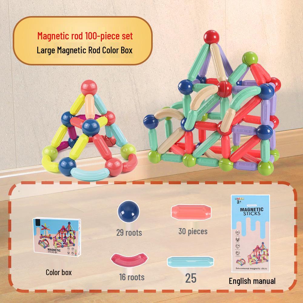 Large Magnetic Building Blocks for Children's Play and Relaxation